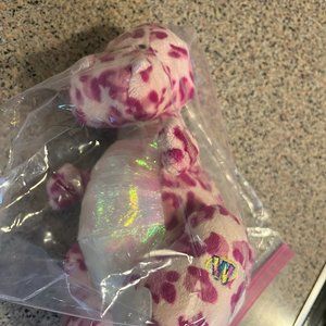 Ganz Webkinz 10" Plush Spotty Dinosaur HM339 Pink Stuffed Animal Toy NO CODE